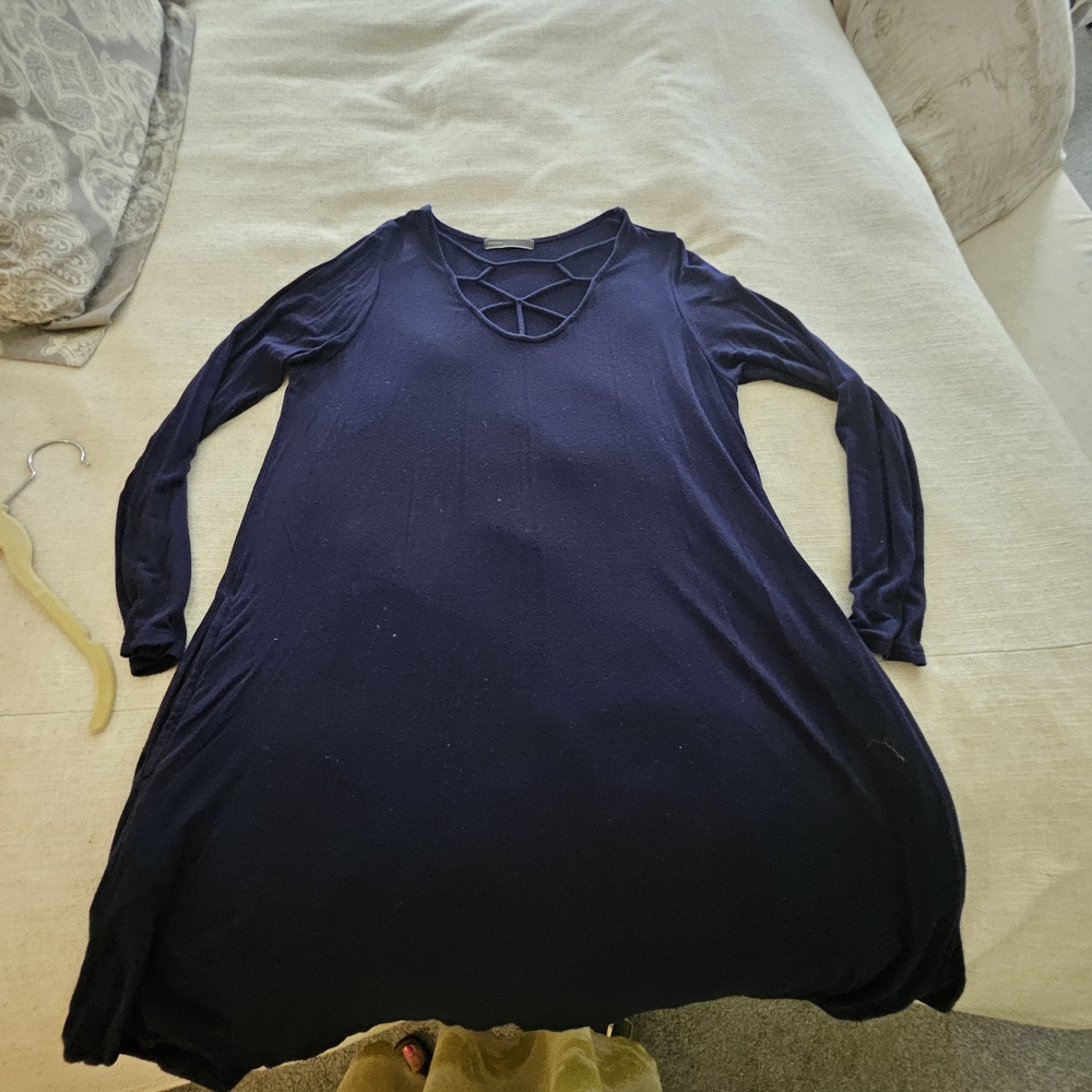 Elegant Navy Blue Women's Dress